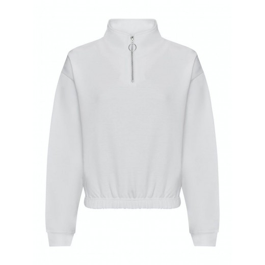 WOMENS CROPPED ½ ZIP SWEAT JH037