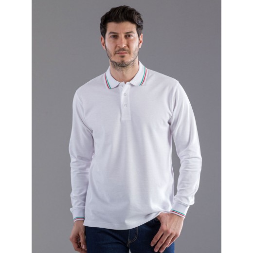 POLO ITALY 100%C PIQUE' M/L BS211