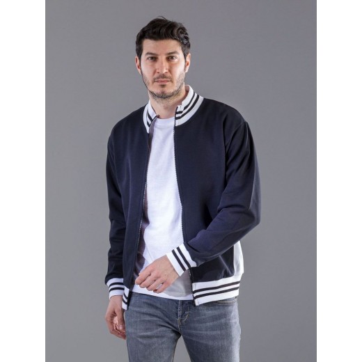 SWEAT FULL ZIP BICOLOR MI807