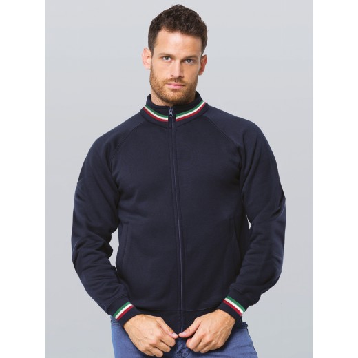 FELPA UNISEX ZIP INTERA PREMIUM ITALIA SWRAFUZIPITA