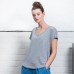 WOMEN'S LOOSE FIT V NECK 100%C