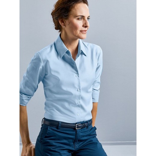 LADIES' LONG SLEEVE EASY CARE OXFORD SHIRT JE932F